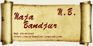 Maja Banđur vizit kartica